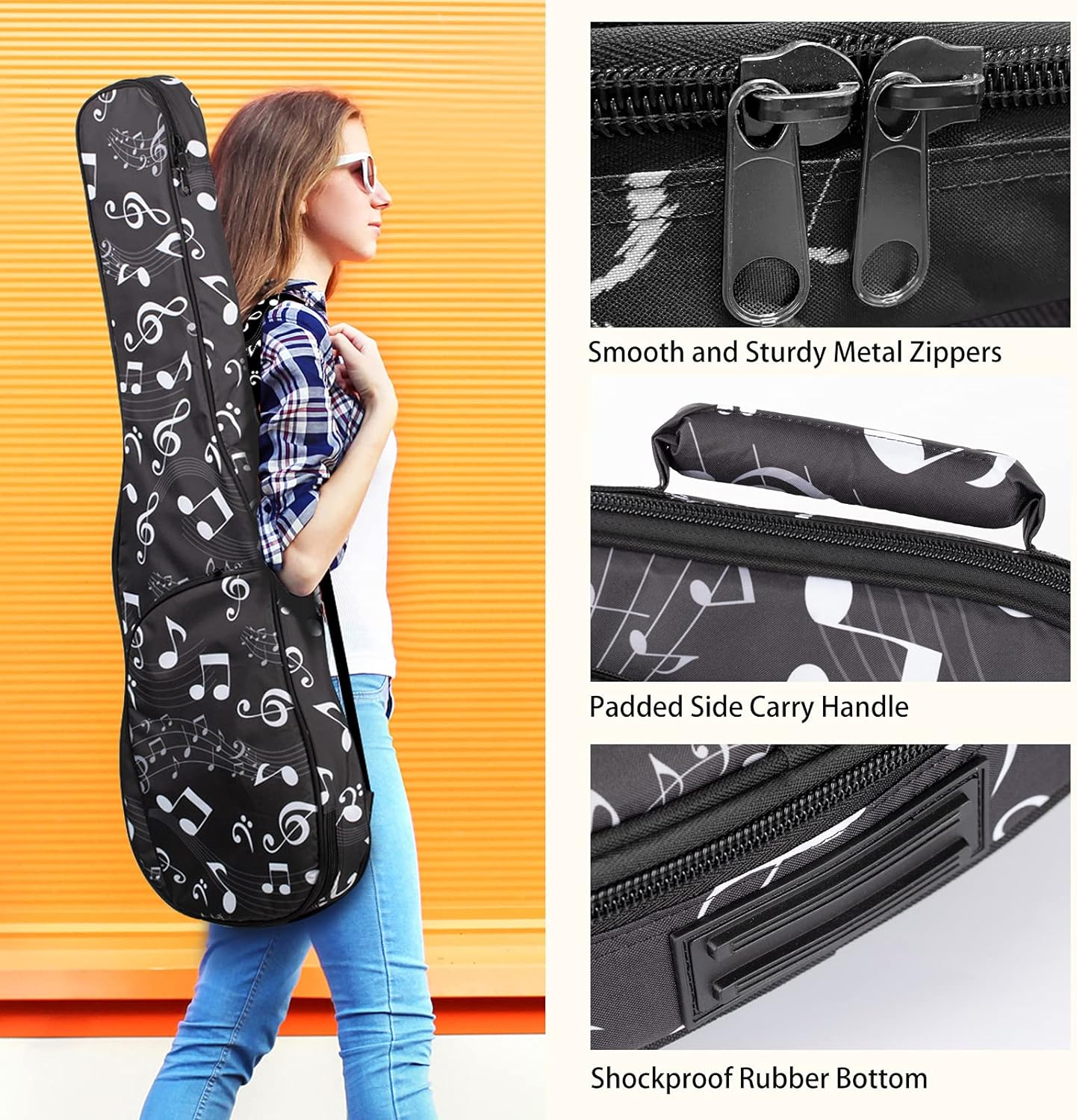 Ang Electric Guitar Case Note Printing Soft Gig Bag