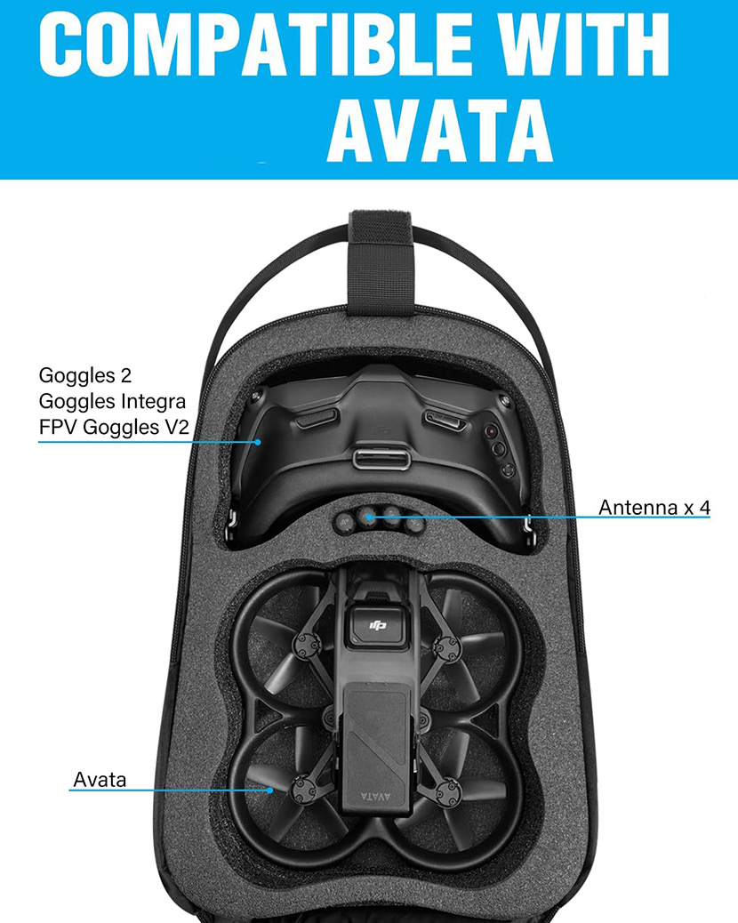 Waterproof Hard Carrying Case Drone Sling Backpack Bag  (3)